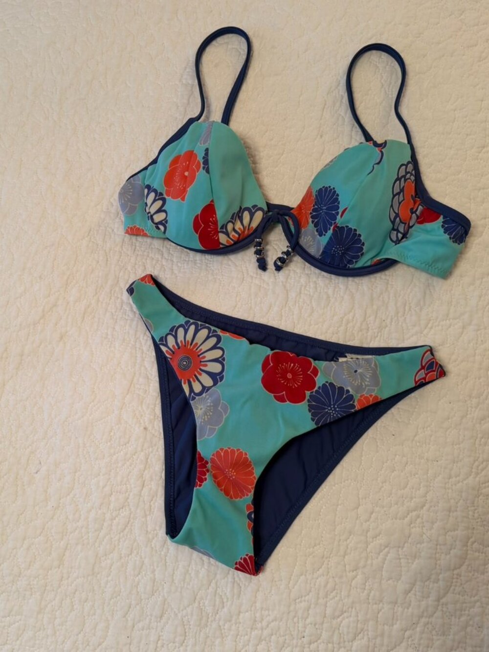 Cobey by Calzedonia Island Print Bikini –Talla 36/medium Top. Chica/small Bottom